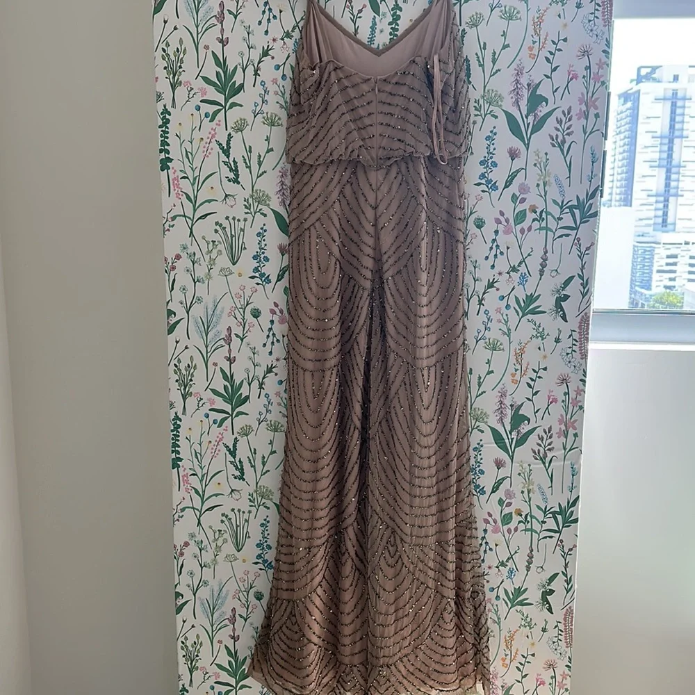 ADRIANNA PAPELL BEADED LONG GOWN DRESS SIZE 8 - Picture 3 of 6